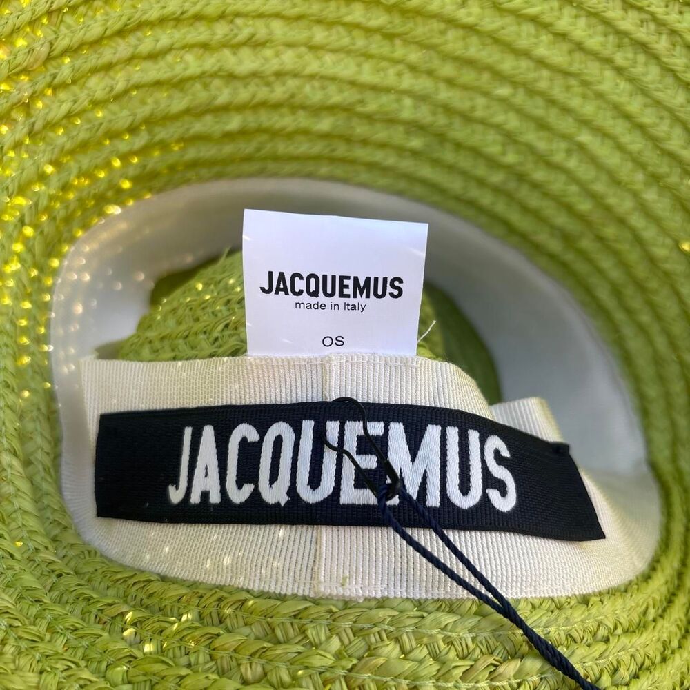 Jacquemus Le Chapeau Valensole Light Green Raffia Hat one size - Picture 3 of 4